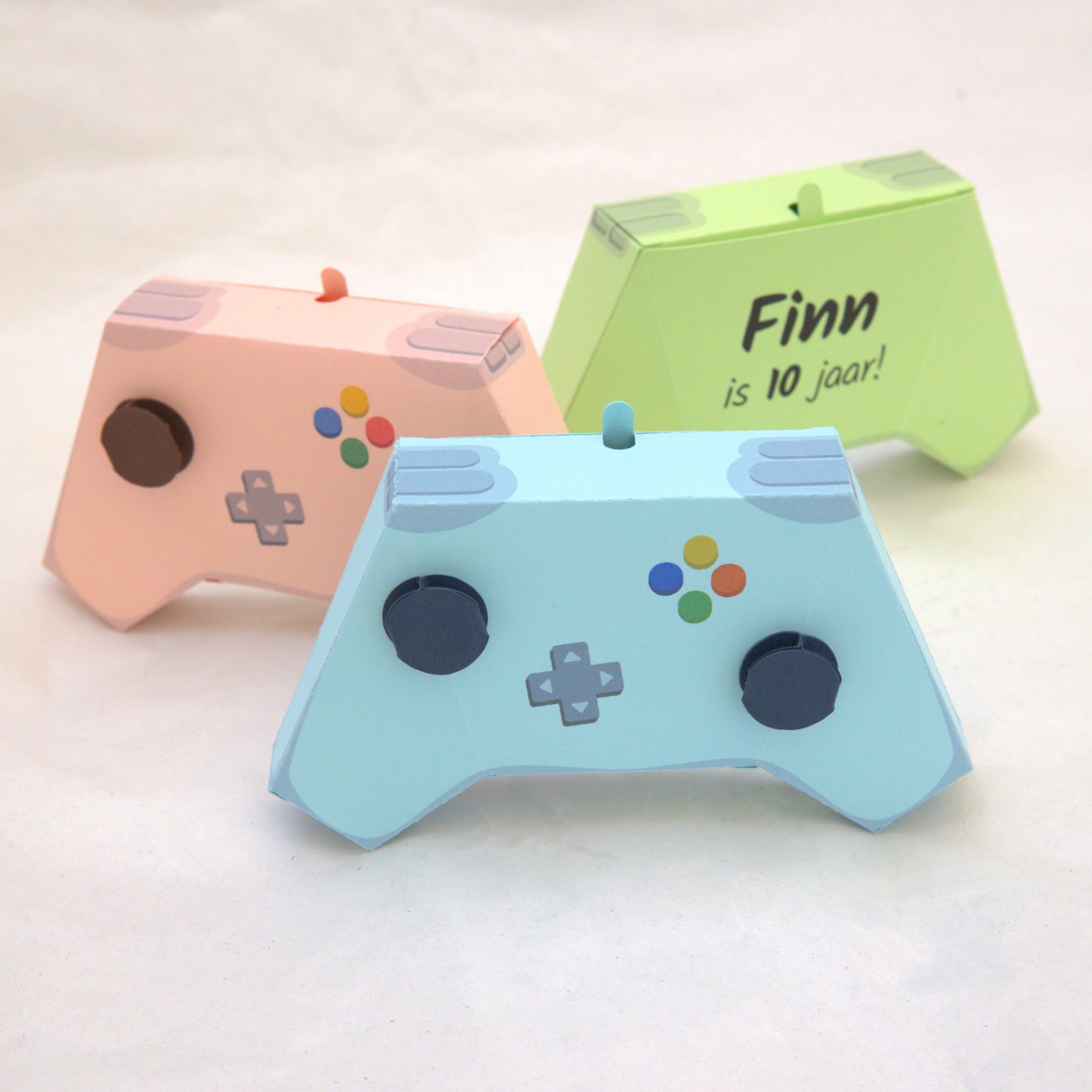Game controller traktaties 3 stuks groen oranje blauw